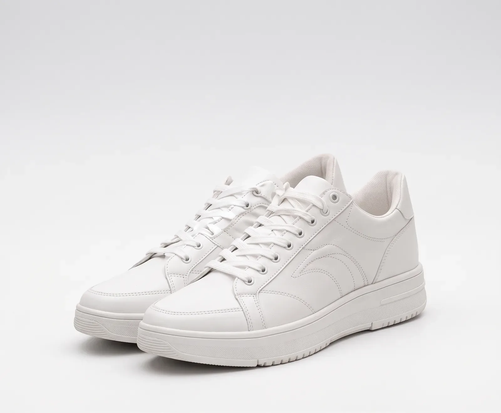 White leather sneakers