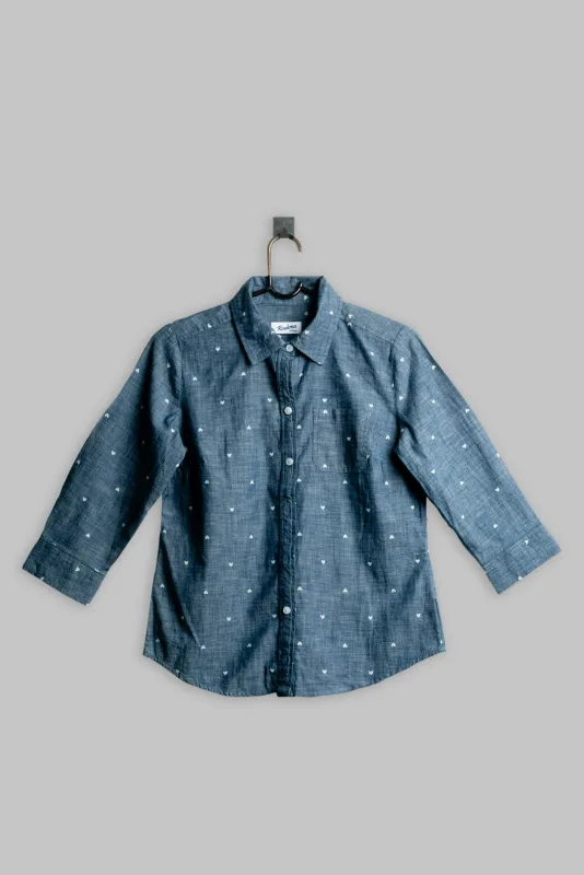 Indigo denim shirt