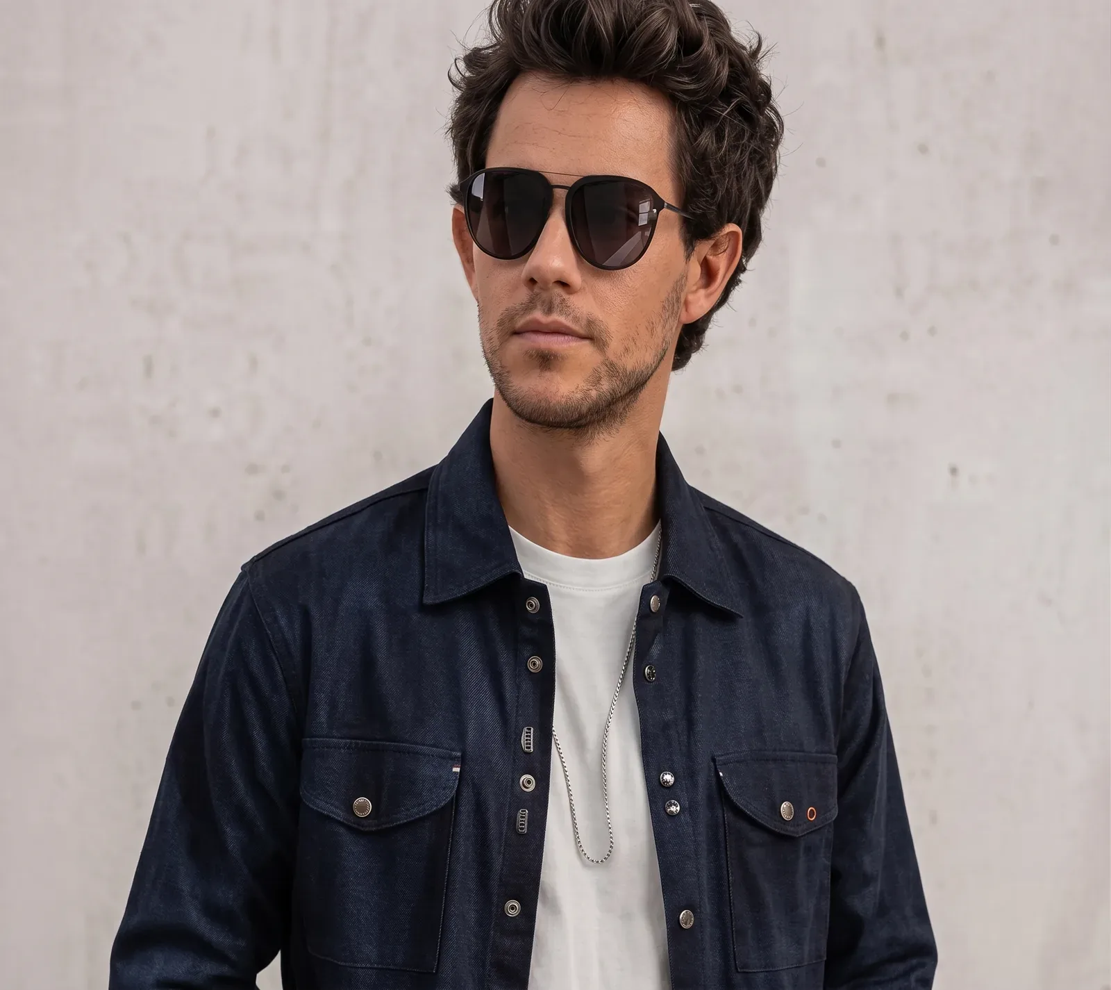Man in denim jacket