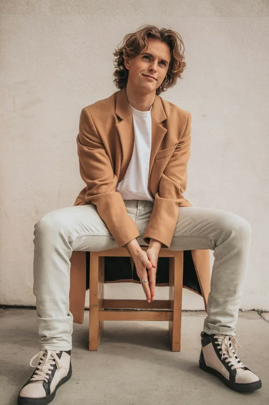 Camel trench coat