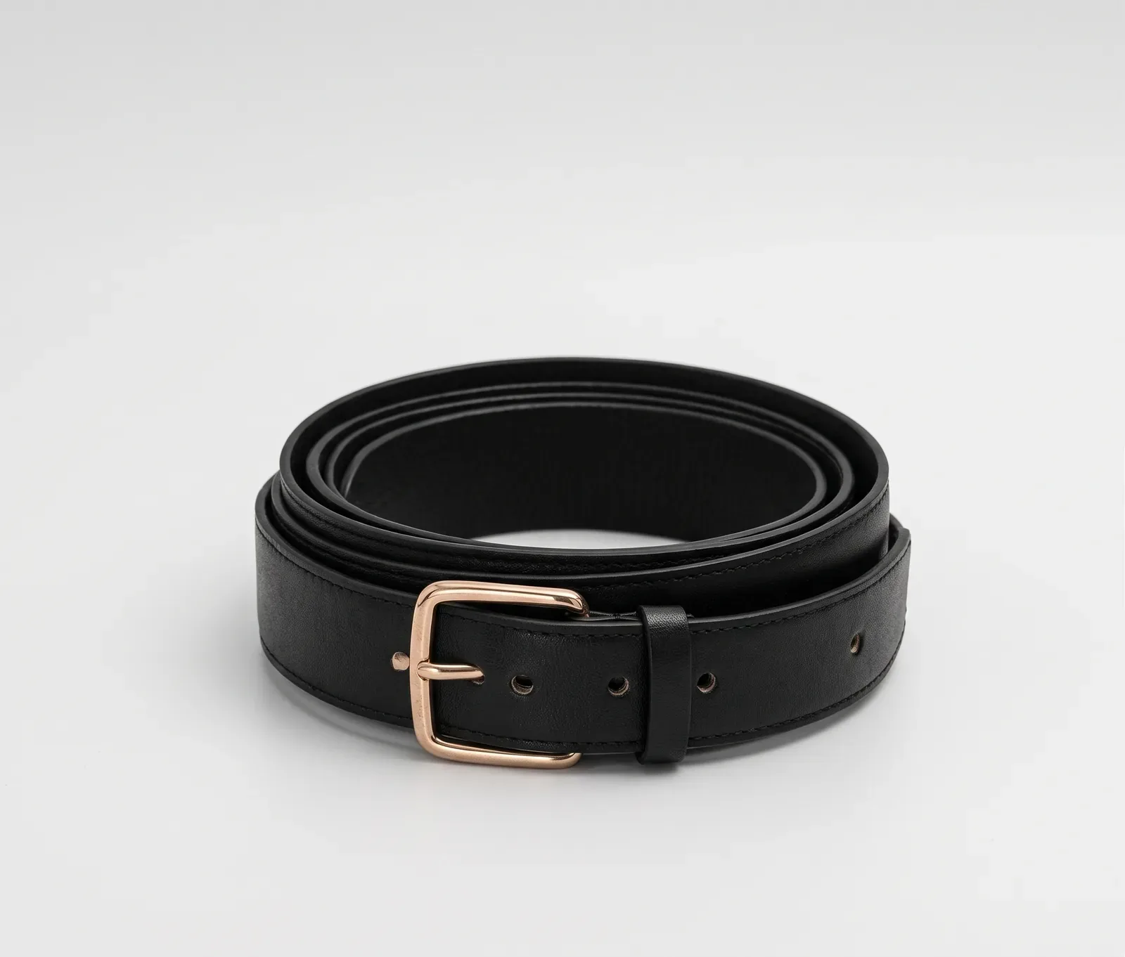 Black leather belt